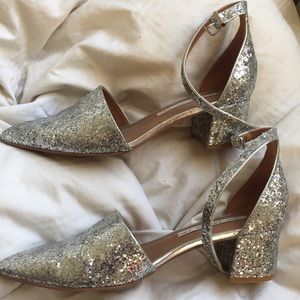 And Other Stories Silver Sparkle Heels